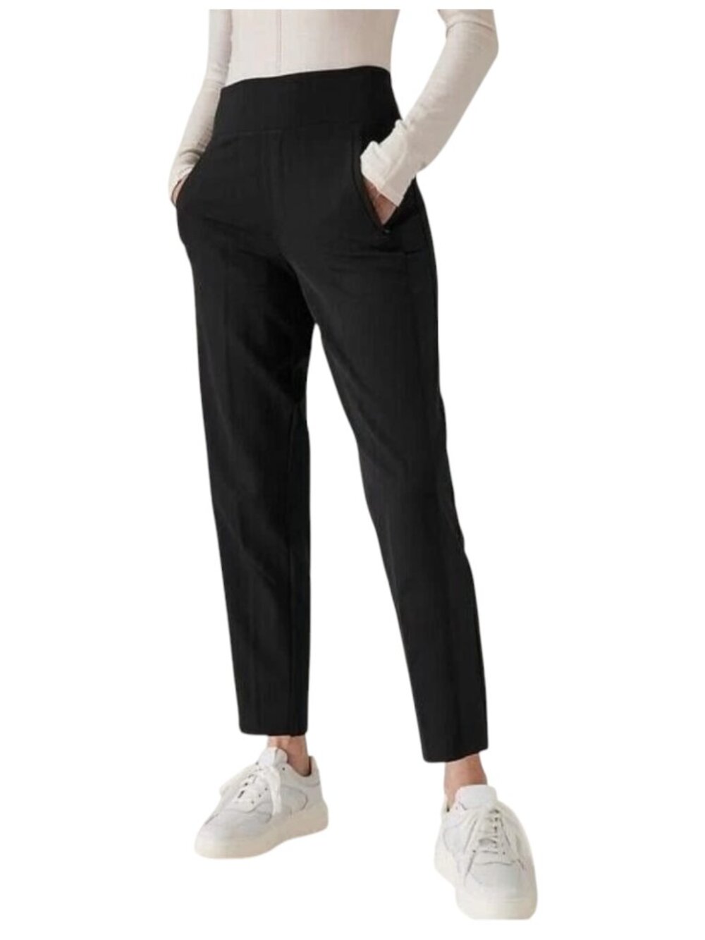 Athleta Size 12 Tall Endless Satin Stripe Pants
